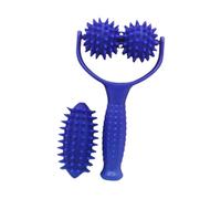 perfk Massaggio a sfera con punta a sfera portatile, portatile, per yoga, allenamento, massaggio muscolare, strumento con maniglia per viso, piedi, braccia,