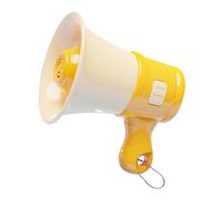 perfk Megafono con giocattolo portachiavi a catena con registrazione di un altoparlante per microfono portatile divertente per 3-8+ olds ragazzi ragazzi, Giallo