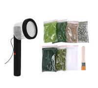 perfk Mini Applicatore per Floccatrice, Applicatore di Erba Statica Floccaggio Statico con 7 Sacchi di Erba Statica per L'abbellimento del Prato Macchina, Architetture Paesaggistiche