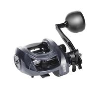 perfk Mulinello da Pesca Baitcaster con Rapporto di Trasmissione 6.4:1, Fori di Uscita in Ceramica, Robusto 10x12 cm, Lancio a Basso Profilo, Ampia manopola, Destra