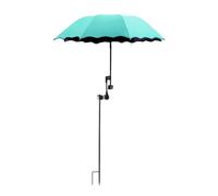perfk Ombrellone da Giardino con picchetto, Resistente alle intemperie, Protezione Robusta per Piante, Ombra per Sedia da Spiaggia, Giardinaggio, Lago Blu
