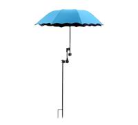 perfk Ombrellone da Giardino con picchetto, Resistente alle intemperie, Protezione Robusta per Piante, Ombra per Sedia da Spiaggia, Giardinaggio, Blu