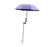 perfk Ombrellone da Giardino con picchetto, Resistente alle intemperie, Protezione Robusta per Piante, Ombra per Sedia da Spiaggia, Giardinaggio, Viola