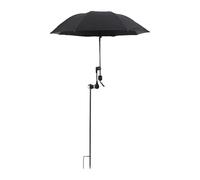 perfk Ombrellone da Giardino con picchetto, Resistente alle intemperie, Protezione Robusta per Piante, Ombra per Sedia da Spiaggia, Giardinaggio, Nero