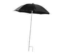 perfk Ombrellone da Giardino Decorativo, Riutilizzabile e Robusto, con picchetto in Metallo per aiuole e Cortile, Nero