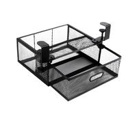 perfk Organizzatore per cassetti sotto la scrivania in rete, portadocumenti da appendere, grande capacità, mantiene l'ordine, invisibile, facile, Nero