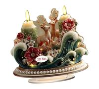 perfk Ornamento in acrilico 2D a forma di peste natalizia, da collezione, per la casa, centrotavola, scrivania, scrivania, camera da letto, Larghezza 21 Cm