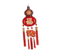 perfk Ornamento per il capodanno cinese 2026, ciondolo a forma di zucca robusta con nappe per la decorazione della porta d'ingresso della fattoria.