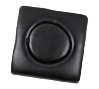perfk Pad del sedile della sedia da commodo, cuscinetto morbido in pelle PU, cuscino del sedile per commodo per capezzo del capezzo, Rotondo Nero