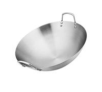 perfk Padella per Padella in Acciaio con Doppio Manico Multiuso Professionale Wok da Cucina per Cucina, 26 CM