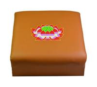 perfk Panca da Meditazione, Sgabello da Meditazione in Legno, in Similpelle, Multifunzionale, Cuscino per la Preghiera, per Ginocchia, per la Preghiera, Marrone Chiaro