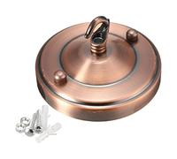 perfk Plafoniera a rosone a soffitto Lampadario in ferro vintage Lampada da soffitto con base per montaggio a soffitto Lampada a sospensione a soffitto, Bronzo rosso