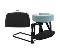 perfk Poggiatesta massaggiante per letto regolabile a casa Cuscino di supporto professionale per poggiatesta per viso Cuscino per letto di bellezza in, Blu con Vassoio