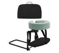 perfk Poggiatesta massaggiante per letto regolabile a casa Cuscino di supporto professionale per poggiatesta per viso Cuscino per letto di bellezza in, Verde con Vassoio