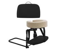 perfk Poggiatesta massaggiante per letto regolabile a casa Cuscino di supporto professionale per poggiatesta per viso Cuscino per letto di bellezza in, Bianco con Vassoio