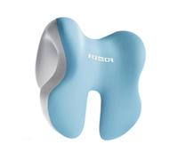 perfk Poggiatesta per Sedia da Ufficio, Cuscino per con Borsa portaoggetti, Cuscino cervicale ergonomico Multiuso in Memory Foam per Auto, Ufficio, Blu Grigio