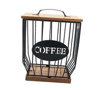 perfk Porta cialde per caffè Organizer per cestello portaoggetti per Capsule caffè Gabbie per Capsule caffè Coperchio in Legno Tazza portaoggetti, Stile b