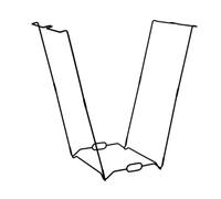 perfk Porta Sacchetti della Spazzatura da Giardino, Unico, Decorativo, Portatile, Pieghevole, in Metallo, per Prato, Cortile, Giardino, Campeggio