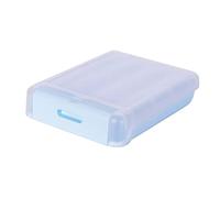 perfk Porta Trasparente Facile Recupero Contenitore per impilabile Automatico di grande capacità con coperchio Portatile per Frigorifero Cucina, Blu