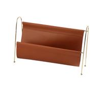 perfk Portariviste da Terra per giornali, in Pelle PU, cestello portariviste Multiuso, portariviste per Ufficio, casa