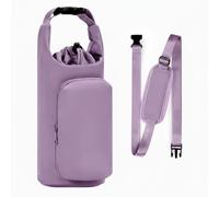 perfk Portatile Porta Bottiglia Organizer Multifunzione con Tracolla Regolabile Strato Termico Interno Scomparti per Chiavi E Telefono Adatto a Camminate Sport Ambiente Urbano, Purple