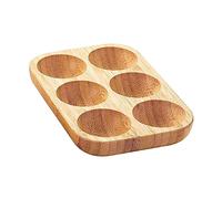 perfk Portauovo Vassoio per, in legno, portatile, pratico, 6 griglie Contenitore per Porta per supermercato Controsoffitto Ristorante Tavolo