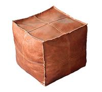 perfk Pouf Marocchino Boho Non Imbottito Poggiapiedi per Il Cuscino per Pavimento ottomano Decorazioni per Premium sotto è, Marrone Chiaro Quadrato