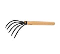 perfk Rastrello da Giardino a Mano, rastrello a Artiglio in Acciaio ad Alto tenore di Carbonio, Compatto, attrezzo da Giardinaggio, coltivatore del Terreno