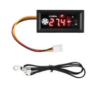 perfk Regolatore di velocità della ventola a 4 fili con sonda di temperatura Mini monitoraggi in tempo reale Display digitale Regolatore della ventola del, Set B