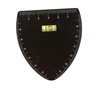 perfk Righello per stencil per sopracciglia, modello per sopracciglia, facile da usare, strumento di simmetria per il trucco robusto e nero per, V Shape