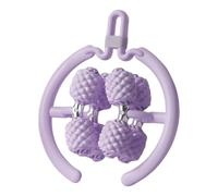perfk Rullo massaggiante a 8 ruote, con morsetto circolare per gambe, regolabile per collo, avambraccio, polsi, strumento per il fitness sportivo da, Viola