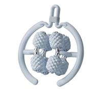 perfk Rullo massaggiante a 8 ruote, con morsetto circolare per gambe, regolabile per collo, avambraccio, polsi, strumento per il fitness sportivo da, Blu