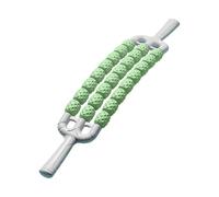 perfk Rullo massaggiante con 3 file pieghevoli, design ergonomico per collo e spalle, comodo strumento portatile da 18,1x3,5 pollici, Verde