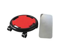 perfk Rullo per Addominali, Disco, Ruota per Muscoli Addominali, Ruote universali Portatili, Rullo Fitness, Dischi scorrevoli per Uso in Palestra, Nero