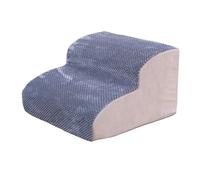 perfk Scale per cani da compagnia a 2 gradini, scale per cuccioli, copertura rimovibile traspirante antiscivolo, scaletta da arrampicata per cani da, grigio