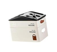 perfk Scatola portaoggetti per router, scatola multipresa, nascondicavo, moderno, salvaspazio, organizer da scrivania per ufficio e casa, Doppio Strato