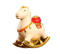 perfk Scultura moderna di statuetta di cavallo della ricchezza, Feng Shui per la decorazione della casa camera degli ospiti, Bianco