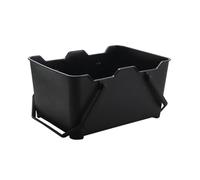 perfk Secchiello per ghiaccio, portabottiglie, grande capacità, lavabile, con maniglia, secchiello per bevande, per cocktail, ristorante, hotel, feste, Nero