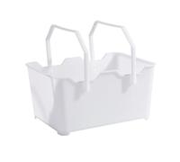 perfk Secchiello per ghiaccio, portabottiglie, grande capacità, lavabile, con maniglia, secchiello per bevande, per cocktail, ristorante, hotel, feste, Bianco