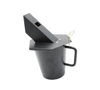 perfk Secchio per Grasso antigoccia Accessori per griglia migliorati Robusto Supporto per Tubo Quadrato Largo 1,6'' con beccuccio Laterale Secchio