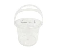 perfk Secchio Trasparente per l'acqua, Contenitore per l'acqua,5 l con Coperchio e Maniglia, per la Pulizia del Bagno, del Giardino,