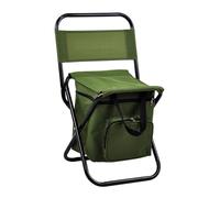 perfk Sedia da Campeggio Pieghevole Borsa frigo, Sedia da Pesca Sgabello Pieghevole Sgabello con Schienale Sgabello Pieghevole per Campeggio Patio Cortile, Verde