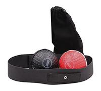 perfk Set di Fasce per La Testa con Palla da Boxe per Riflessi, Palla da Boxe per Riflessi con Borsa Portaoggetti, Migliora La velocità di Reazione, Fascia, Cerchietto Nero Rosso