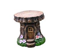 perfk Sgabello da Giardino in Resina a Forma di Ceppo d'albero, Versatile per Patio, Bordo Piscina, Resistente alle intemperie, tavolino Decorativo