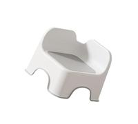 perfk Sgabello per Bambini Piccolo Sgabello per Doccia Comodo ergonomico con Schienale Sgabello per Scarpe Poggiapiedi per Appartamento, Grigio