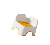 perfk Sgabello per Bambini Piccolo Sgabello per Doccia Comodo ergonomico con Schienale Sgabello per Scarpe Poggiapiedi per Appartamento, Arancione