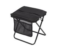 perfk Sgabello Pieghevole per Zaino, Sedia da Campeggio Portatile, poggiapiedi, Borsa a Tracolla, Sedia pigra per Esterni, Sedile da Pesca per Donne e, Black And L