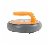 perfk Simulation Ball Set Pavimento Gioco Sport Team Scorrevole Materiali Resistenti Funzionalità Portatile Adatto per Attività Scolastiche Ed Eventi Organizzativi, Giallo, Manico Rotondo