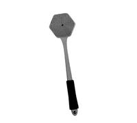perfk Spazzola per doccia in silicone, spazzola per il corpo, doppia faccia, schiuma pulente compatta, manico antiscivolo, setole in silicone, Grigio