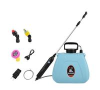 perfk Spruzzatore da Giardino Ricaricabile con Impugnatura da 8 Litri, Leggero e Portatile, con ugelli nebulizzatori, spruzzatore Elettrico con Bacchetta, Utilizzare Circa 120 Minuti